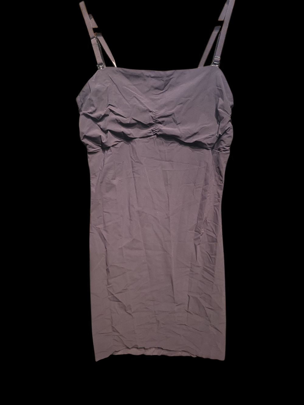 Flexees Black Slip Dress with Adjustable Straps